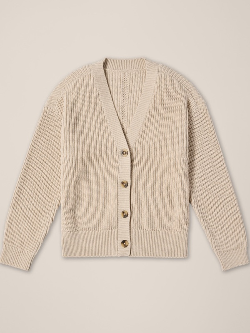 pact Women's Flax Heather Luxe Knit Cardigan XS - Picture 6 of 11